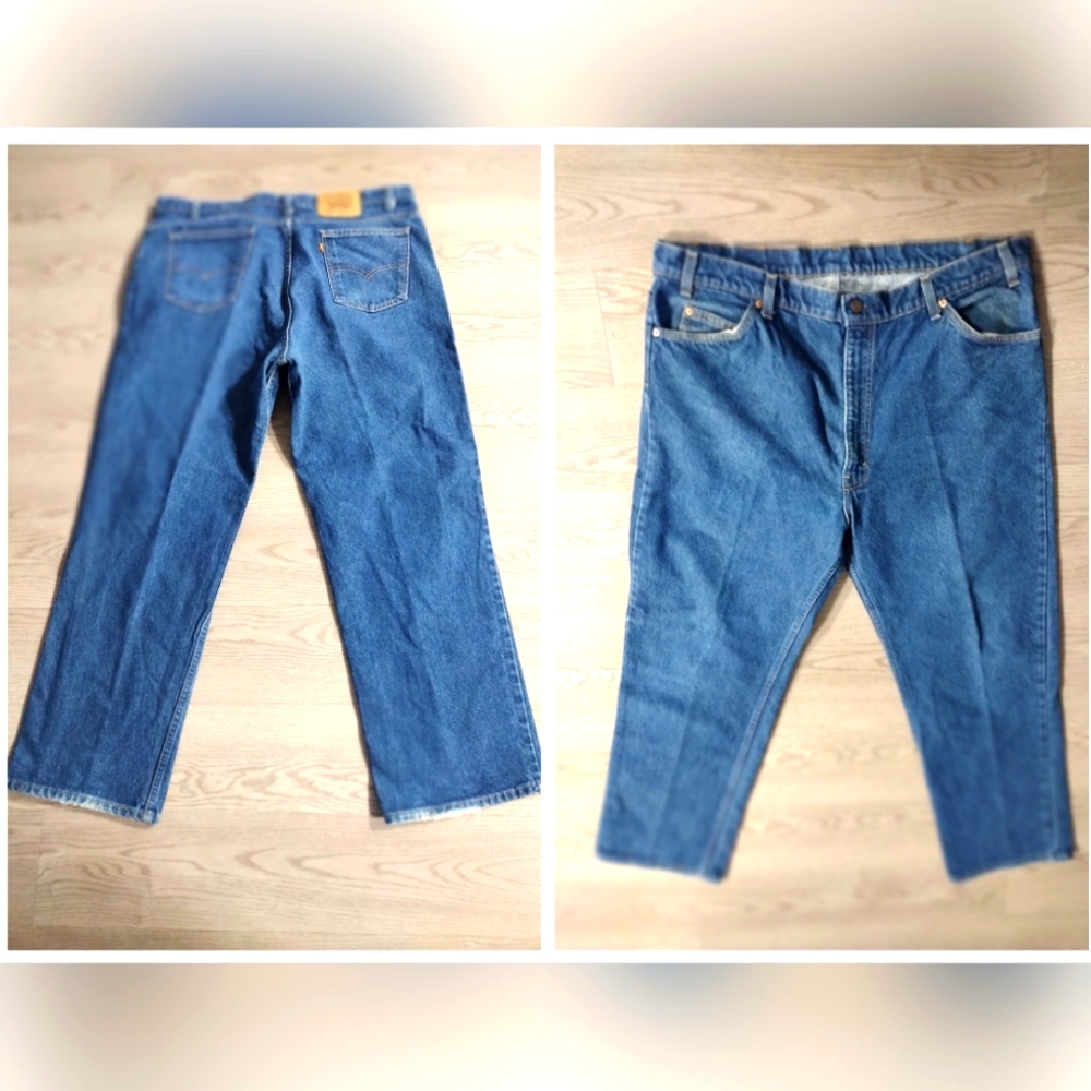 Vintage Levis 557 Orange Tab Jeans USA 41"X29.5", 14" Inseam